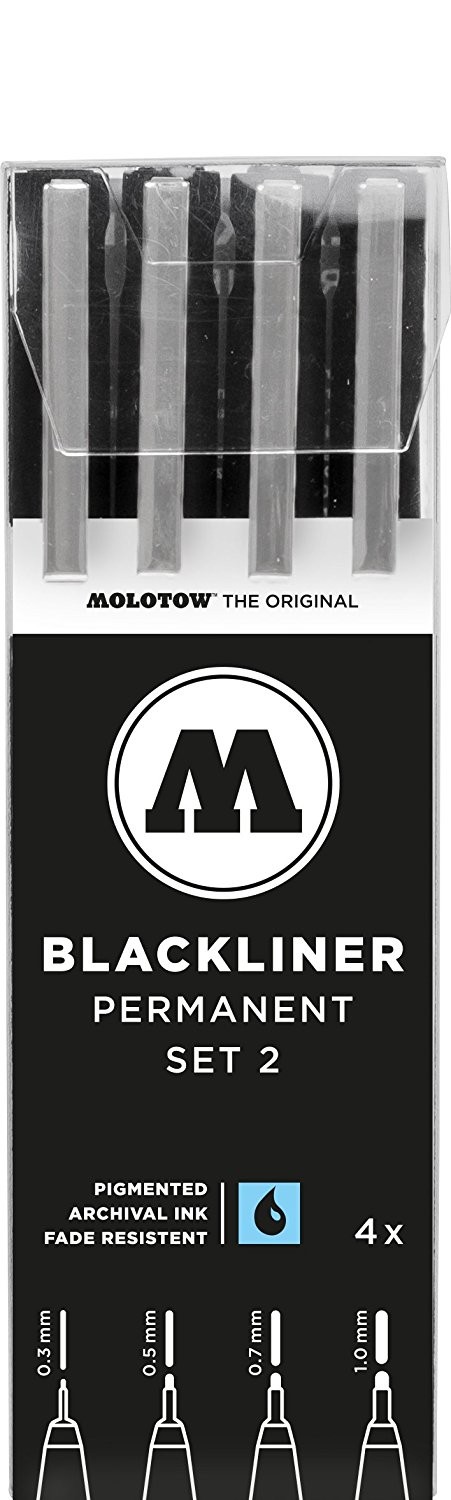MOLOTOW - BLACKLINER SET 2 (4 MARKERS)