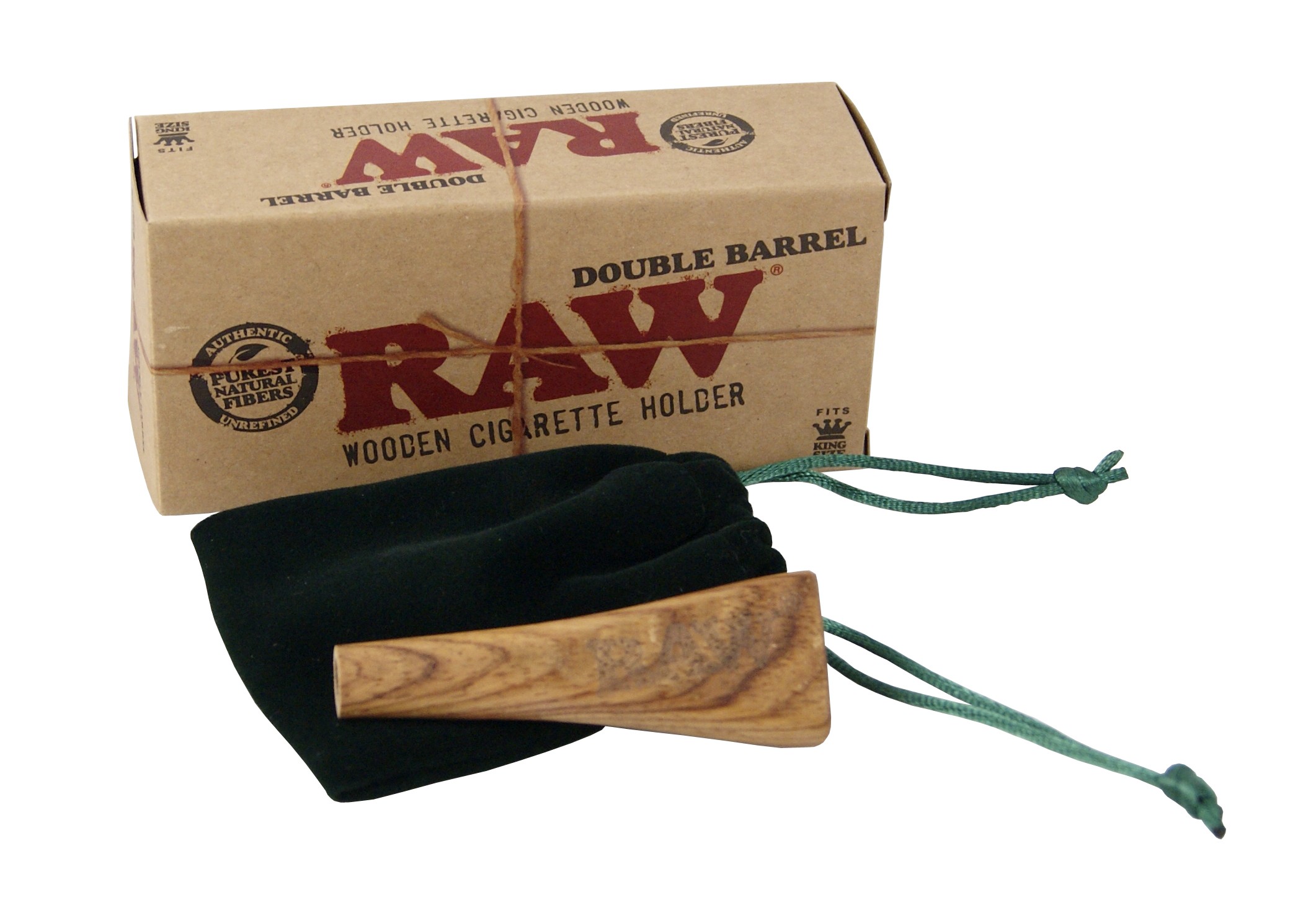 RAW - DOUBLE BARREL KINGSIZE  WOODEN HOLDER