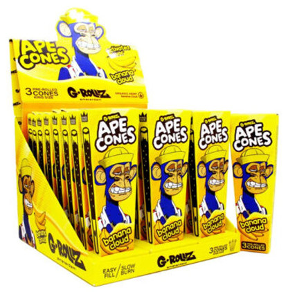G-Rollz Ape King Size Pre-Rolled Cones - Banana Cloud 3x Cones