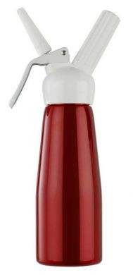 MOSA 1/2L CREAM WHIPPER with PLASTIC TOP (LARGE) - SILVER