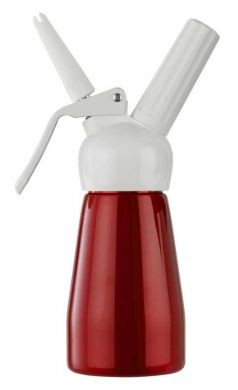 MOSA 1/4L CREAM WHIPPER with PLASTIC TOP (SMALL) - RED