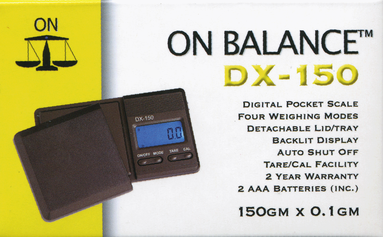 ON BALANCE DX150 DIGITAL SCALES