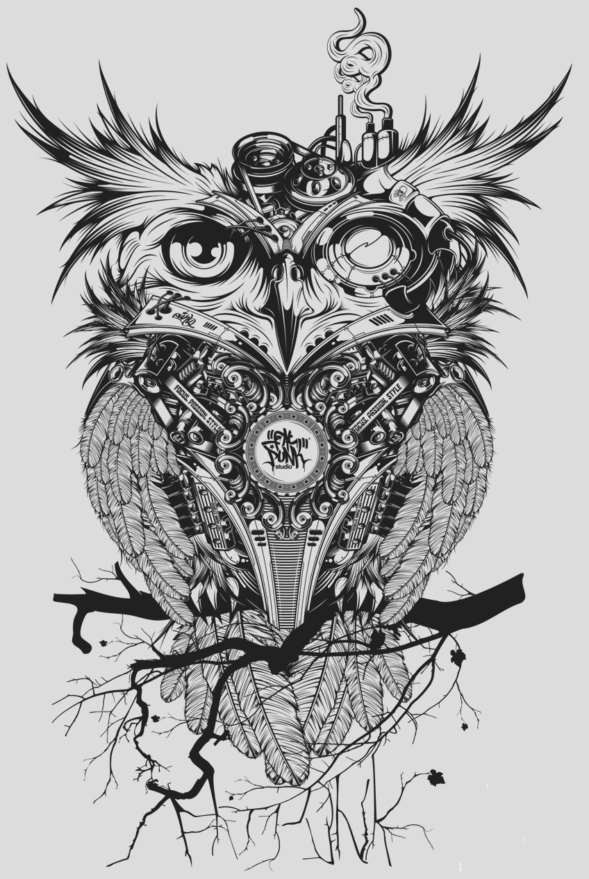 OWL PRINT - A3