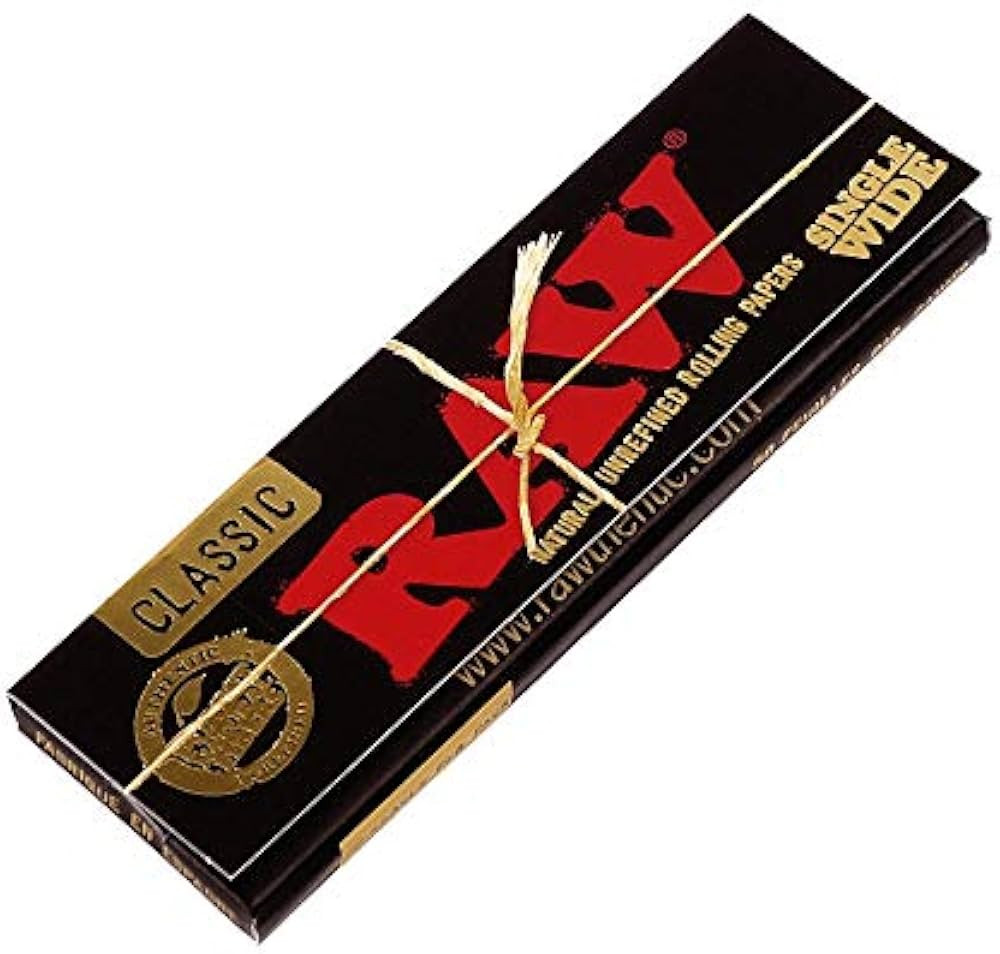 RAW - BLACK REGULAR SINGLE WIDE PAPERS