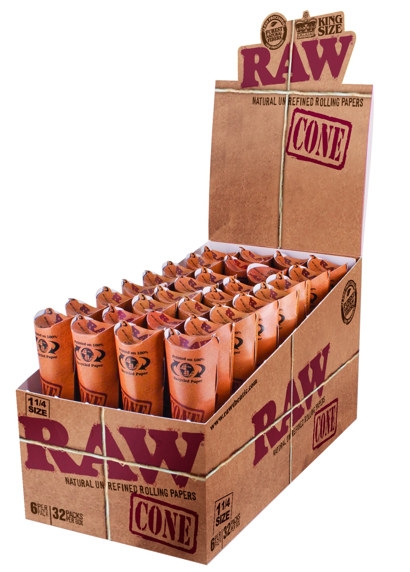 RAW - CONES (6 x 1.25 SIZE)