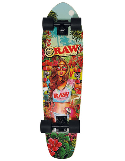 RAW - SKATE DECK FULLY ASSEMBLED - BRAZIL GIRL