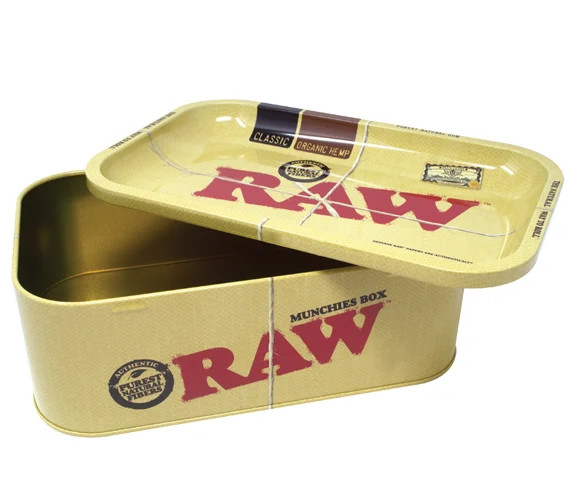 RAW - MUNCHIES TIN WITH TRAY LID