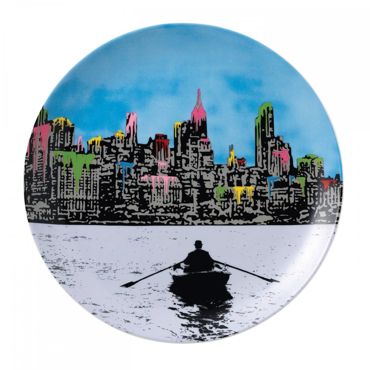 ROYAL DOULTON - NICK WALKER - 27cm PLATE - THE MORNING AFTER NEW YORK