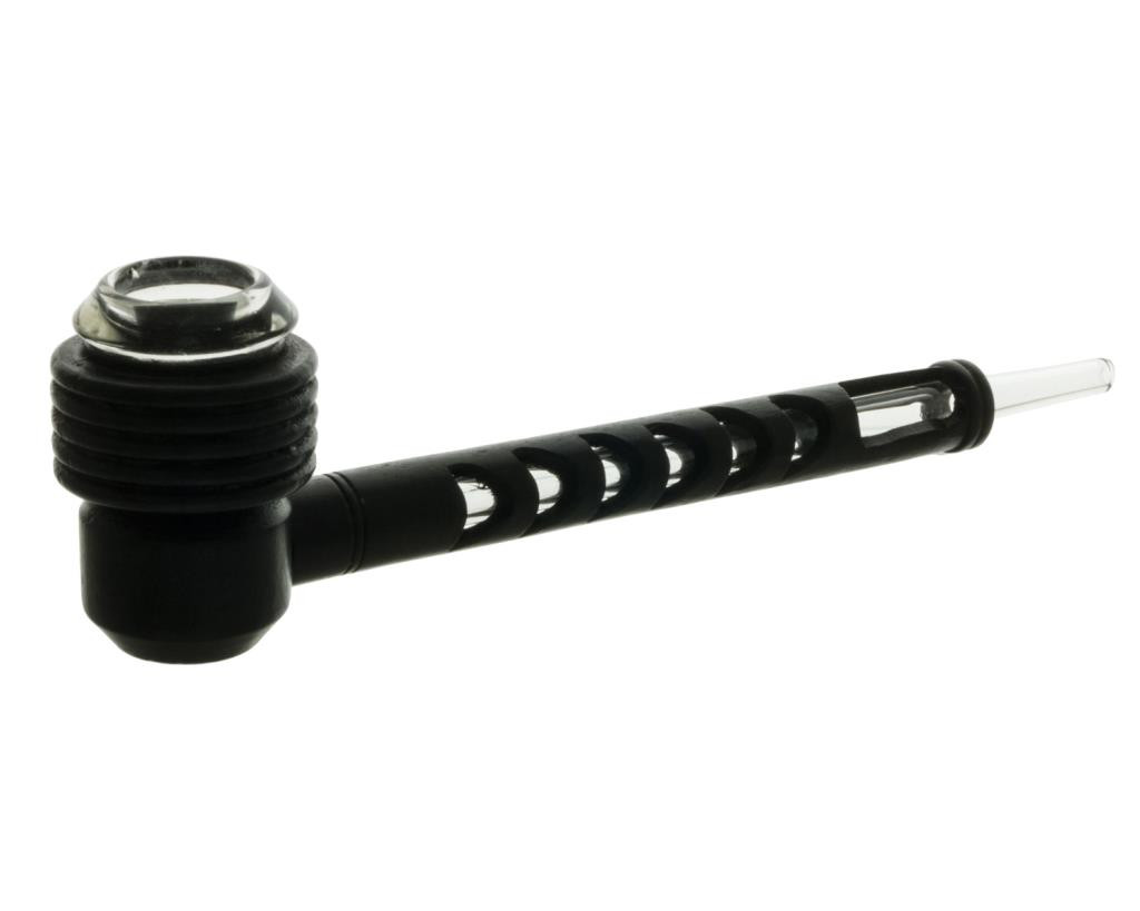 Wood and Glass 6.5 inch Art Pipe