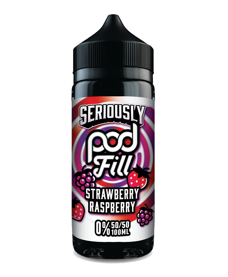 SERIOUSLY PODFILL 100ml - STRAWBERRY RASPBERRY