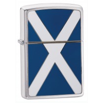 ZIPPO - BRUSHED CHROME SCOTLAND FLAG EMBLEM (200S)