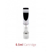 CERAMIC VAPE CARTRIDGE 0.5ml - Flat Tip (Metal Silver)