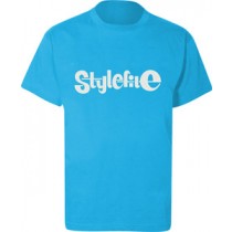 STYLEFILE T-SHIRT LIGHT BLUE / WHITE